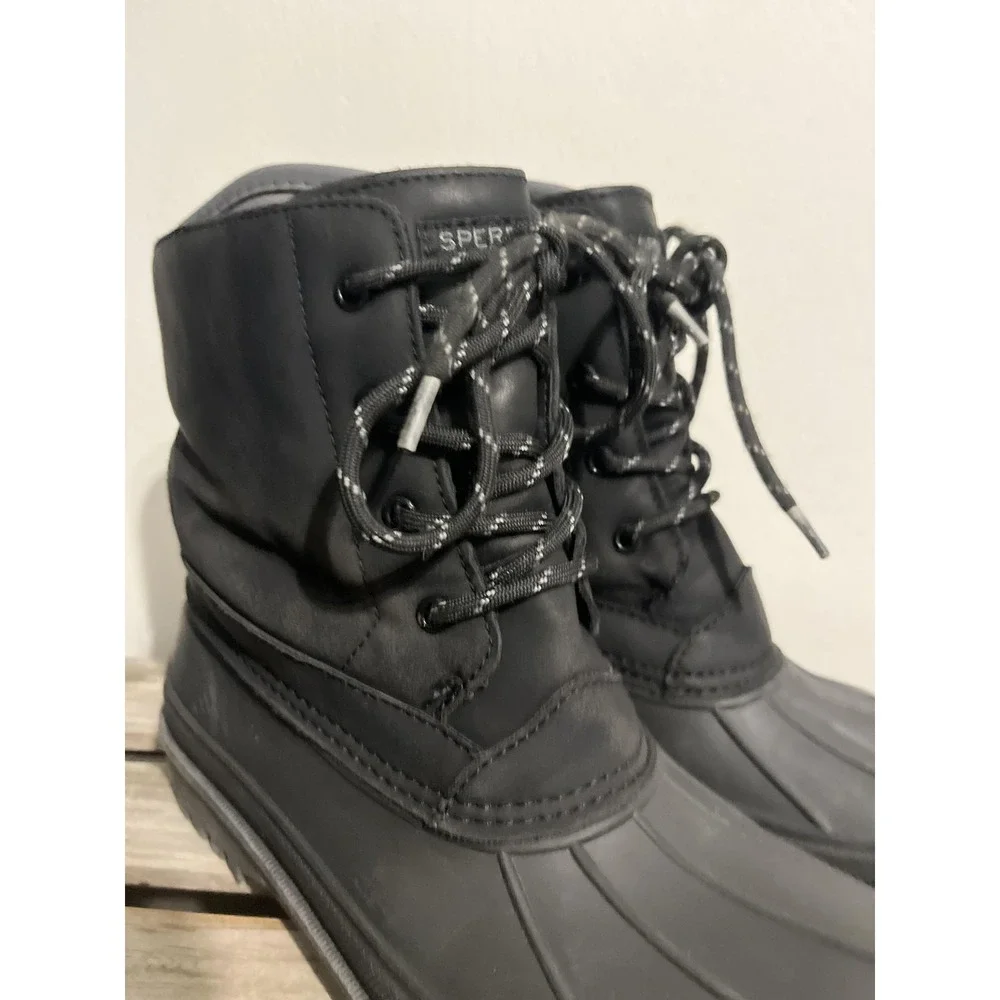 Sperry‎ Harbor Boot Boots Mens Size 5 Black Duck Winter Snow Waterproof